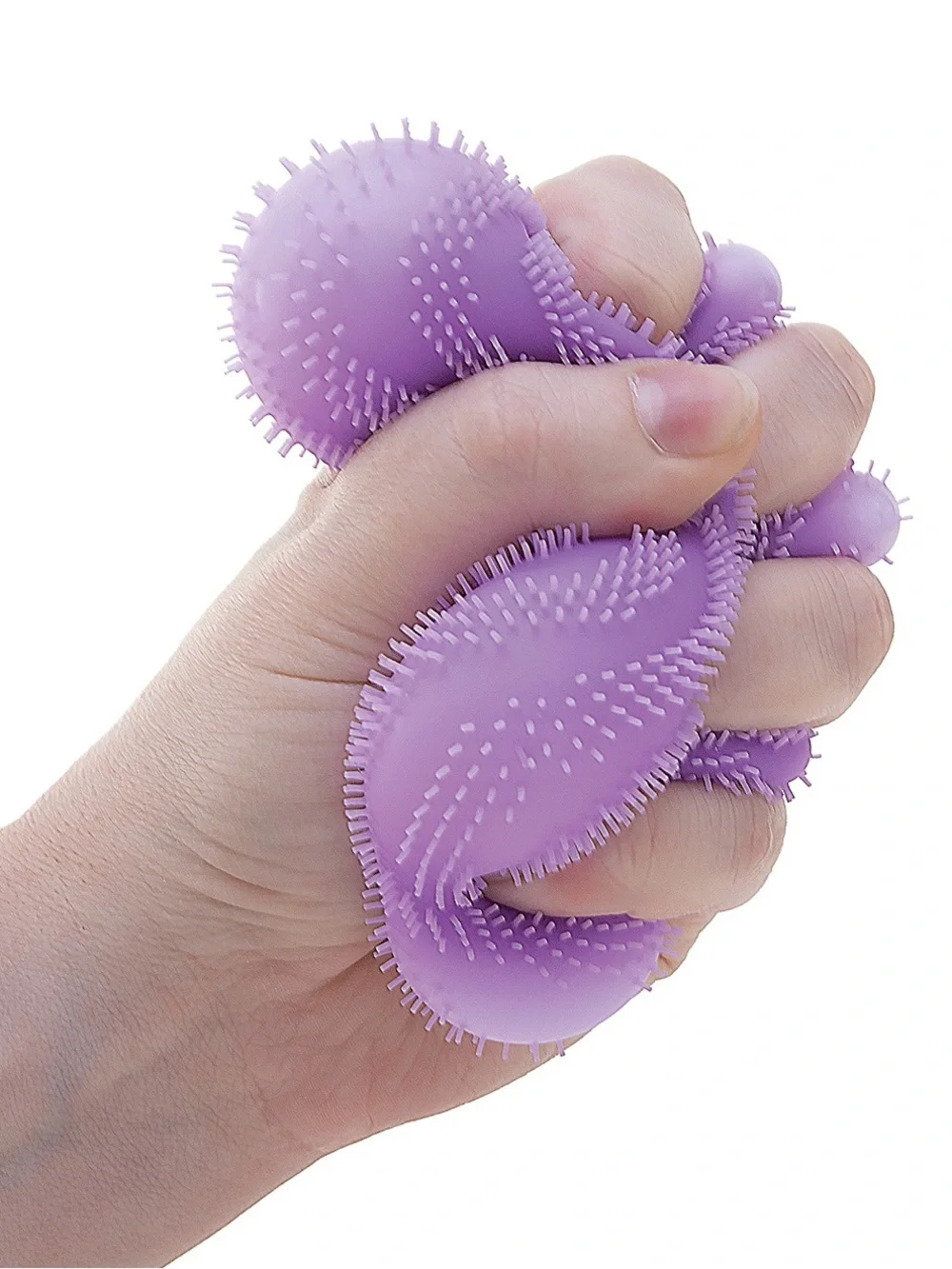 Needoh Purple Fuzz Ball - Flower Power Sensory Squishy Fidget Toy